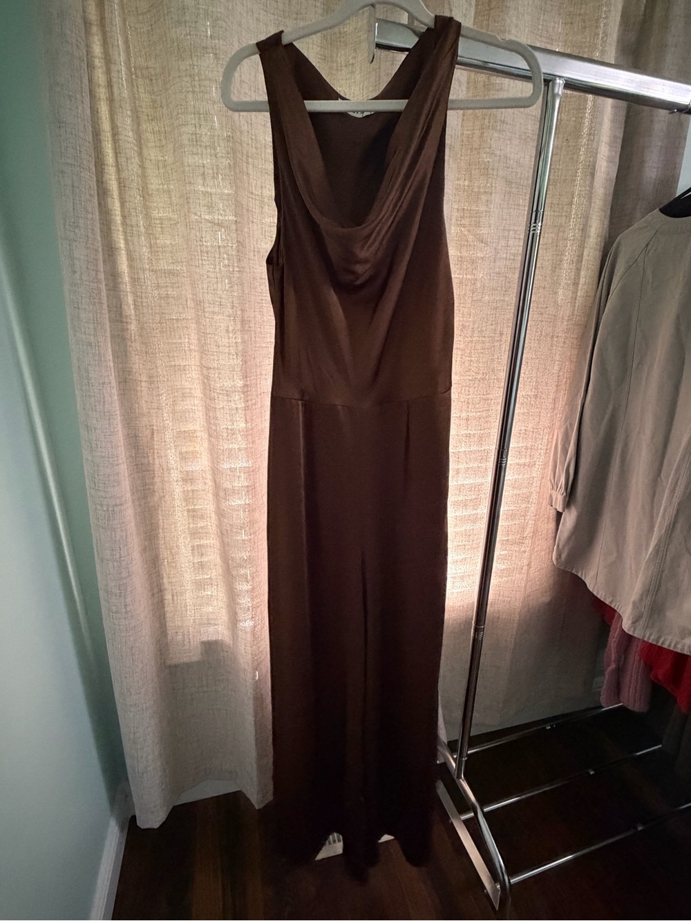 Sadie & Sage Brown Cowl Neck Jumpsuit